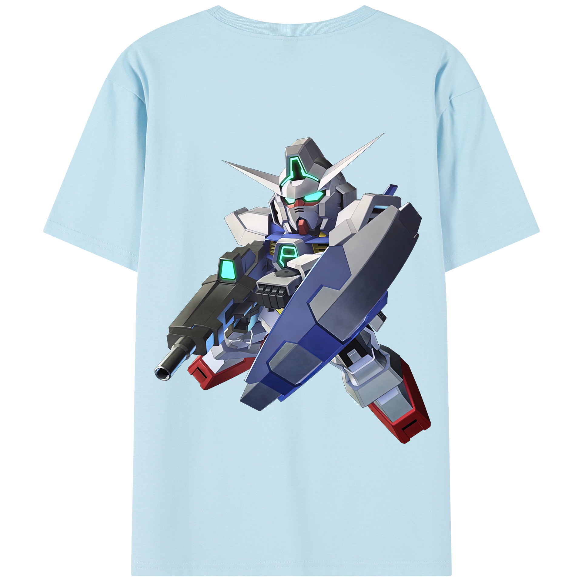 （画像用） 機動戦士ガンダム Mobile Suit Gundam 綿100％半袖Tシャツ（背面プリント）